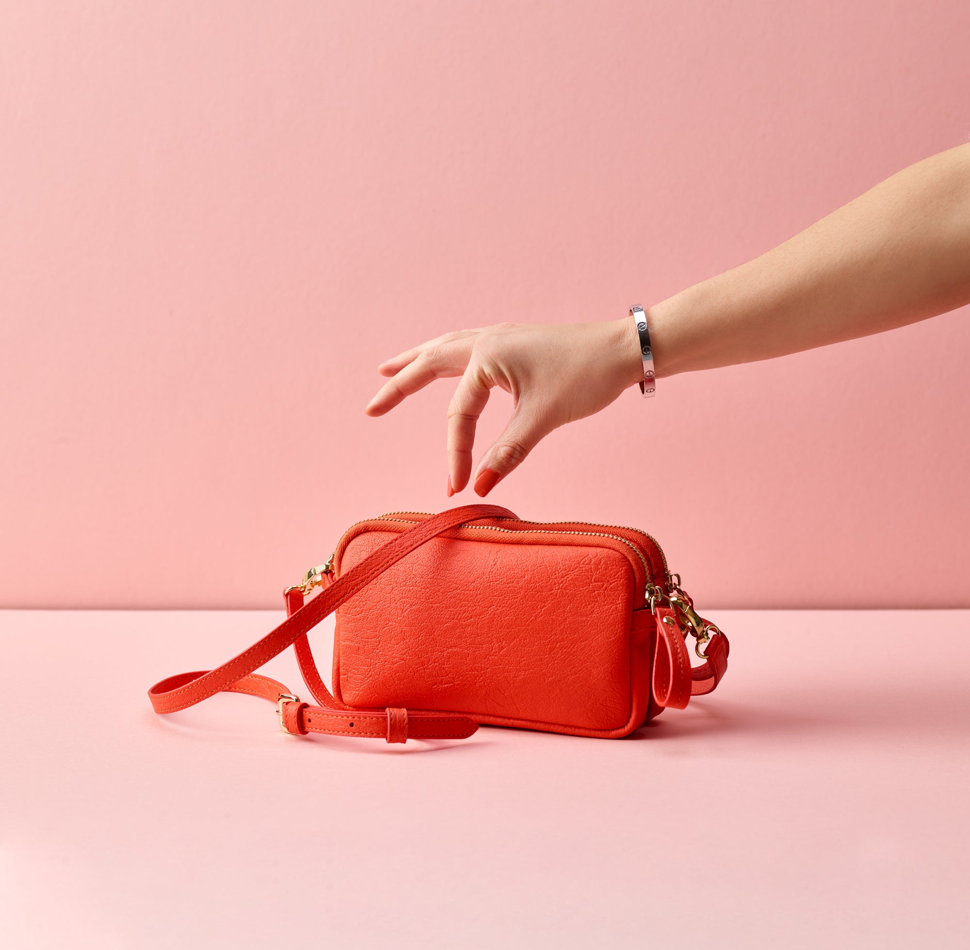 Flossy Double Compartment Cross Body Bag